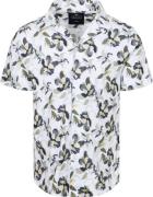 Desoto Short Sleeve Overhemd Festival Wit Groen