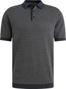 Vanguard Knitted Poloshirt Streep Navy