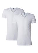 Alan Red Dean slim fit T-shirt met diepe V-hals in 2-pack