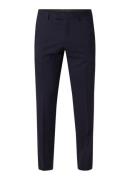 Sandro Slim fit pantalon van wol met persplooi