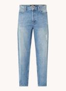 America Today Dallas mid waist loose fit jeans met destroyed afwerking