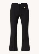 L-K-Bennett Soni high waist bootcut fit cropped pantalon met siernaad