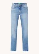 Benetton Ben high waist straight fit jeans met medium wassing