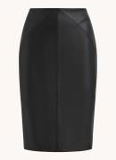 Reiss Raya high waist mini kokerrok van leer