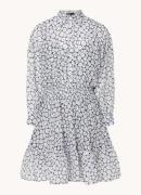 Maje Semi-transparante mini jurk met bloemenprint