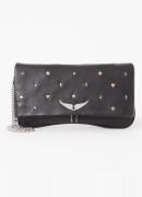 Zadig&Voltaire Rock Lucky Charms clutch van lamsleer