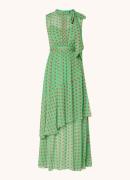 L-K-Bennett Robyn maxi jurk met stippenprint en strikkraag