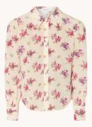 L-K-Bennett Sonya blouse van zijde met bloemenprint