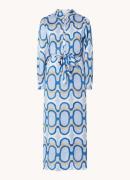 Josephine & Co Dahlia maxi jurk met grafische print en pofmouw