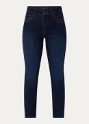 Claudia Sträter Mid waist slim fit jeans met donkere wassing