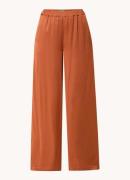 Benetton High waist wide fit pantalon van satijn