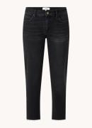 Ba&sh Evan high waist slim fit cropped jeans met gerafelde zoom