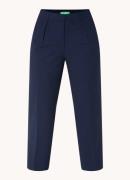 Benetton High waist tapered fit cropped pantalon met steekzakken