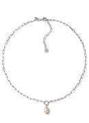 Casa Jewelry Paperclip Pearl ketting van zilver