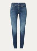 Denham Azumi mid waist skinny jeans met donkere wassing