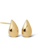 Casa Jewelry Drop S Shiny oorstekers verguld