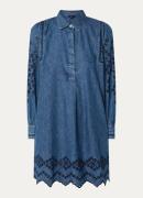 Rails Fernanda mini tuniekjurk van chambray met broderie