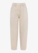 Whistles Tessa high waist straight fit cropped chino met steekzakken