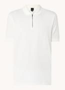 Armani Exchange Regular fit polo met halve rits en logo