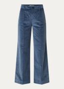 ba&sh Nali high waist wide fit broek van corduroy met steekzakken