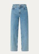 by-bar Lew high waist straight leg jeans van biologisch katoen met lur...