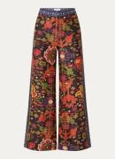 ba&sh Vlyde high waist wide fit pantalon met grafische print