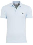 Lacoste polo lichtblauw effen katoen slim fit