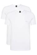 Hugo Boss t-shirt effen katoen wit