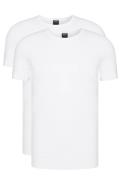 Hugo Boss t-shirt effen katoen wit 2-pack ronde hals