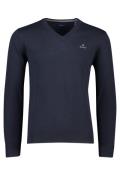 Gant trui v-hals donkerblauw