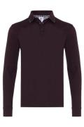 Lange mouwen poloshirt extra lang bordeaux R2