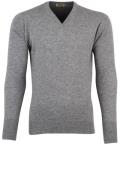 William Lockie trui v-hals grijs cashmere