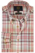 Viyella casual overhemd rood geruit katoen button down boord