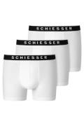 Schiesser boxershorts 95/5 wit 3-pack