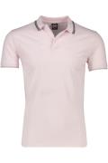 Colmar polo roze effen katoen normale fit