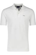 Gant polo wit effen katoen normale fit met logo