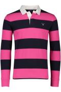 Gant polo roze gestreept katoen normale fit 3-knoops