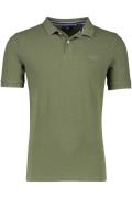 Poloshirt lange mouw Superdry effen groen katoen