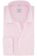 Seidensticker business overhemd Regular roze borstzak katoen normale f...
