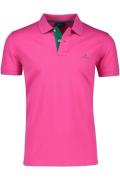 Gant polo roze effen met logo katoen normale fit