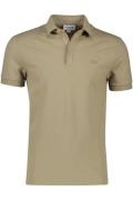 Lacoste poloshirt 3 knoops beige effen katoen normale fit