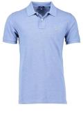 Gant polo wijde fit blauw effen katoen 2-knoops