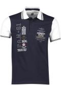 Aeronautica Militare polo normale fit katoen donkerblauw met wit