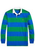 Polo Ralph Lauren trui Big & Tall rugby groen 3 knoops gestreept 100% ...