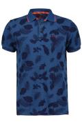 New Zealand poloshirt navy geprint katoen