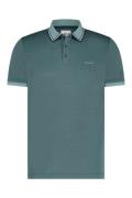 State of Art poloshirt groen wijde fit effen katoen