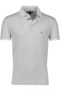 Tommy Hilfiger Big & Tall polo katoen slim fit wit zwart gestipt