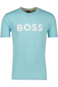 Hugo Boss t-shirt Thinking lichtblauw effen 100% katoen