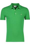 Lacoste poloshirt groen korte mouw slim fit 3-knoops