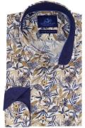 Eden Valley casual overhemd mouwlengte 7 normale fit donkerblauw gepri...